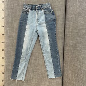 PacSun Women’s Jeans Size 24 Short Blue Denim Two Tone High Rise Straight